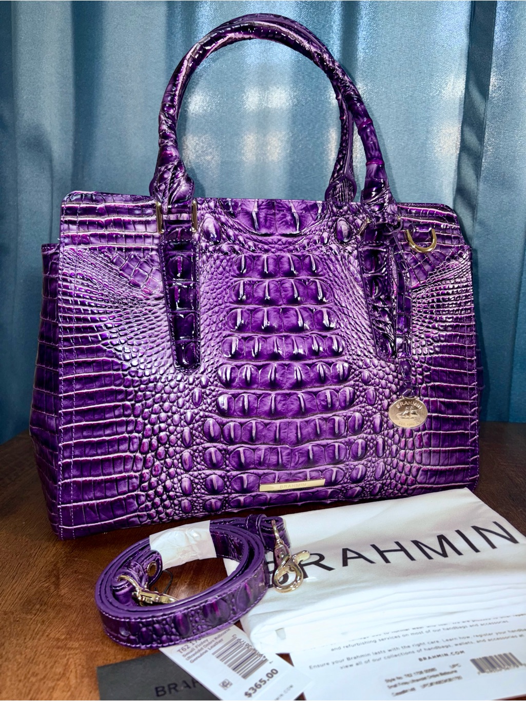 Brahmin Nwot Small Finley - Ultraviolet Ombr Melbourne - Retired Color